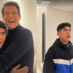 Filho de Thayse Teixeira diverte famosos ao pedir aumento para a mãe em conversa com Celso Portiolli